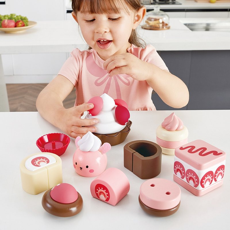 German Hape Strawberry Dessert - Kids' Toys - Wood Pink