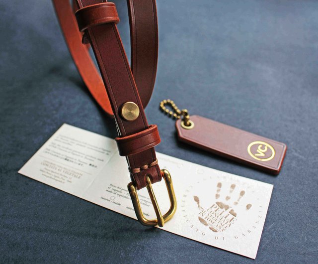 VULCAN Belt 15 / 20 mm elegant narrow belt] Italian Walpier