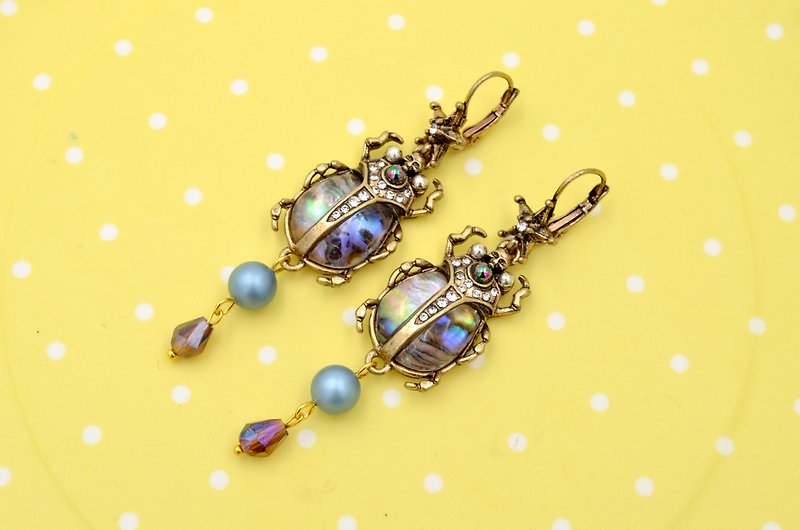 TIMBEE LO Symphony Beetle Pearl Earrings - Earrings & Clip-ons - Other Metals Multicolor