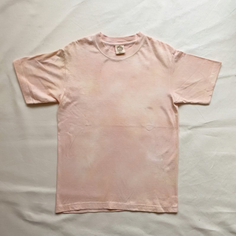 Morning Phase COLOR TEE　泥染 染色 MUD dyed Organic cotton - 女 T 恤 - 棉．麻 粉紅色