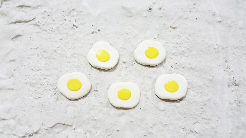Poached Egg Ceramic Pin - Brooches - Pottery Yellow