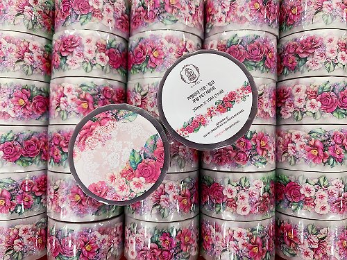 Cream Peach , Orgel melody Camellia Garden Pink PET tape