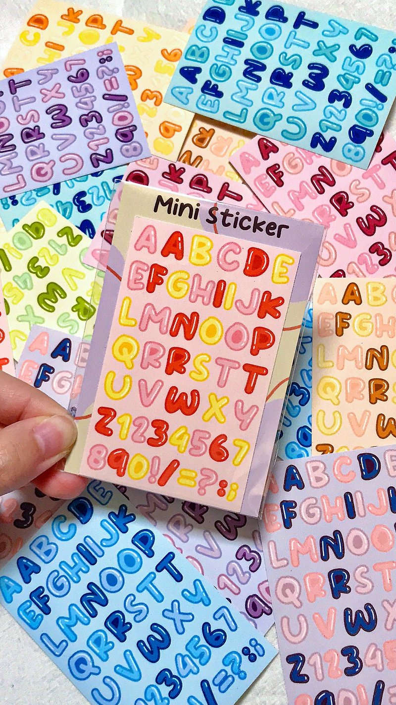 Mini Alphabet - Stickers - Other Materials Red