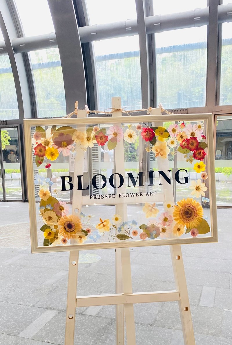 押花看板/壓花/裝飾/押花相框/壓花招牌//flowerlogo/商用招牌 - 相框/畫框 - 植物．花 多色