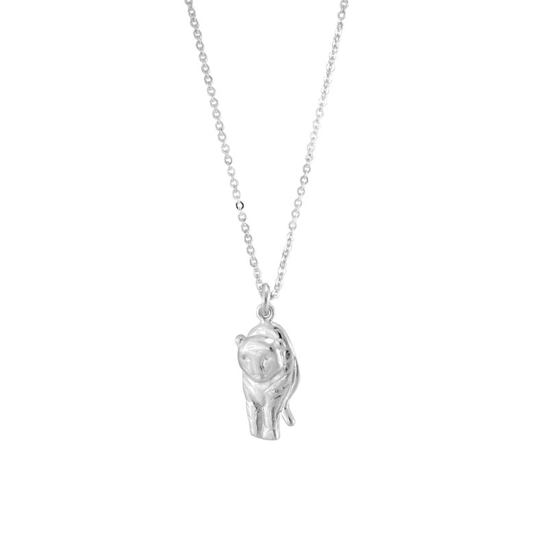 Tiger Silver Necklace Zodiac series tiger animal shape sterling silver necklace gift recommendation - Necklaces - Sterling Silver Silver