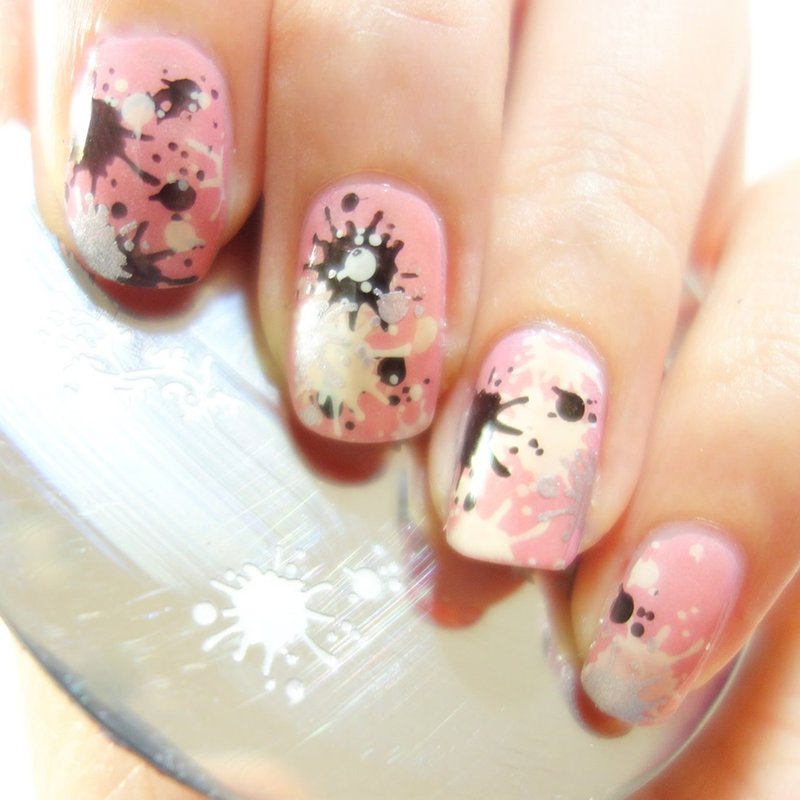 BEnails美甲轉印鋼板 蝶影(小圓版)SC006美甲印花板 指甲彩繪DIY - 指甲油/指甲貼 - 不鏽鋼 銀色