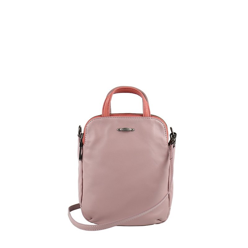 The last one [Speakeasy] Washed Sheepskin Shoulder Bag-Pink - Messenger Bags & Sling Bags - Genuine Leather Pink