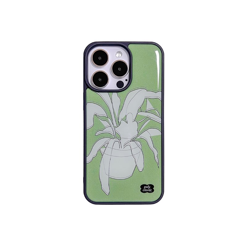 pet plant green Epoxy bumper case - เคส/ซองมือถือ - วัสดุอื่นๆ สีเขียว