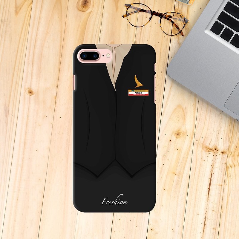 Cathay pacific Airlines Air Hostess inflight service manager iPhone Samsung Case - Phone Cases - Plastic Black