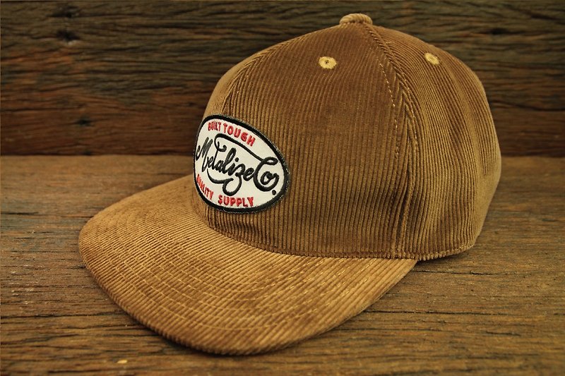[METALIZE] Brown Corduroy Vintage Six Caps - หมวก - ผ้าฝ้าย/ผ้าลินิน 