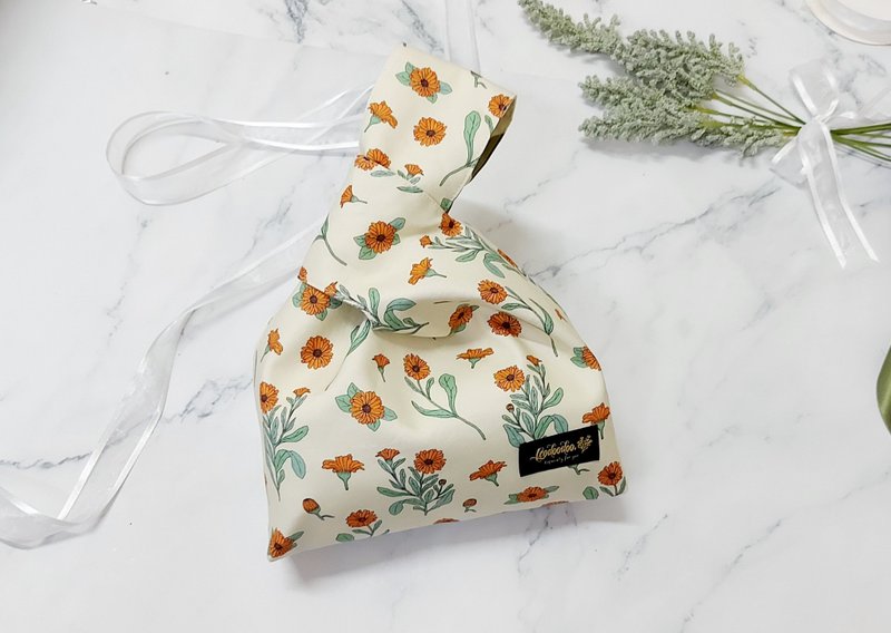 【兩面用手腕包】日式巧腕袋手腕包-手提包-兩面用-手作 - 手提包/手提袋 - 棉．麻 