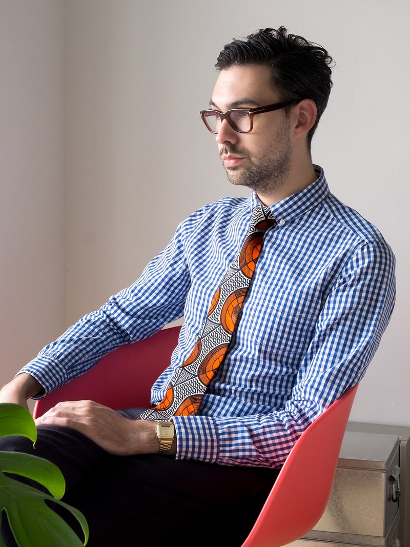 AFRICAN WAX TIE - Ties & Tie Clips - Cotton & Hemp Red