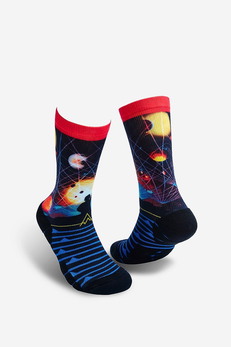 【Chainloop】 LIFEBEAT fashion X sports socks In Concert neon beam design socks with boys and girls size - Socks - Cotton & Hemp 