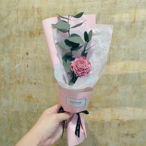 Flover 芙拉設計 石英粉玫瑰永生花束