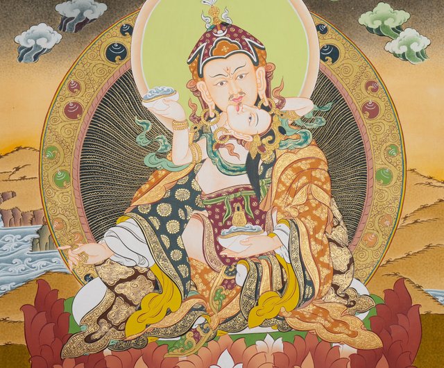 チベット　タンカ　グルリンポチエの仏画 チベット タンカ グルリンポチエの仏画 - メルカリ