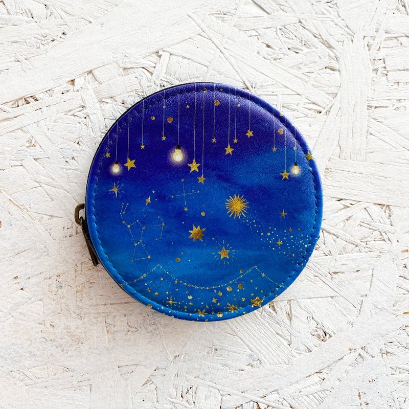 コインケース 星たちの輝き / 小銭入れ 財布 星座 流星 夜空 星空 星 月 三日月 - 零錢包/小錢包 - 人造皮革 藍色