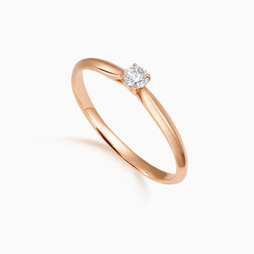 Frankness Jewelry 戒指 K金 鑽石戒指 流線經典四爪 沈穩奢華的質感品味