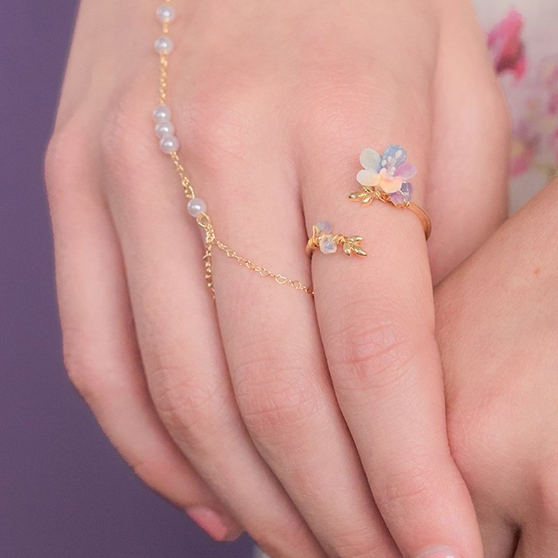 Floral Dream 14K Gold-plated Ring - แหวนทั่วไป - ดินเหนียว หลากหลายสี