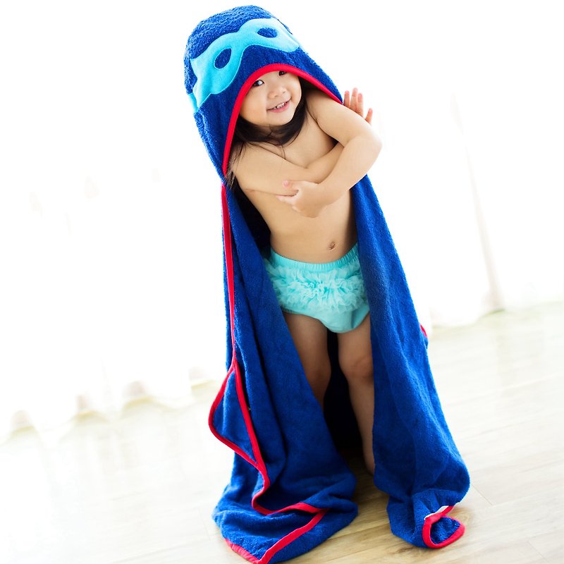 La Chamade / Super Hero hooded toddler towel - Other - Cotton & Hemp Blue