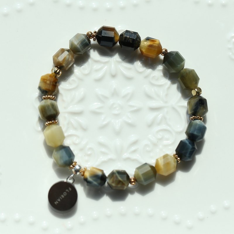 GEM series blue tiger eye diffuser Stone bracelet | 8mm - Bracelets - Crystal Multicolor