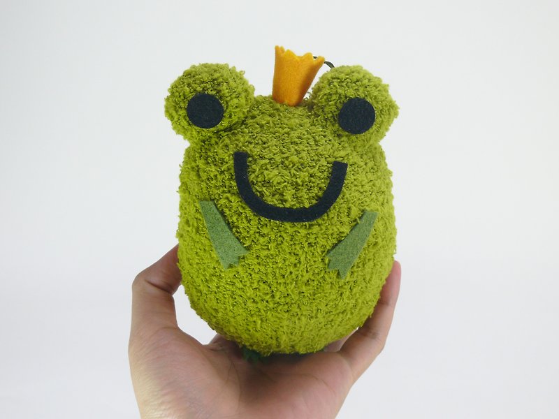 Cute fluffy fat regiment - Frog Prince - ตุ๊กตา - ผ้าฝ้าย/ผ้าลินิน สีเขียว
