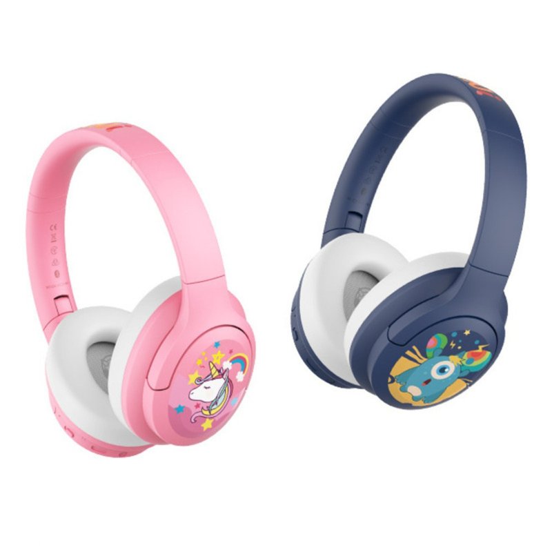 BAMiNi Space Children's Over-ear Active Noise Cancelling Bluetooth Headphones - หูฟัง - พลาสติก สีน้ำเงิน