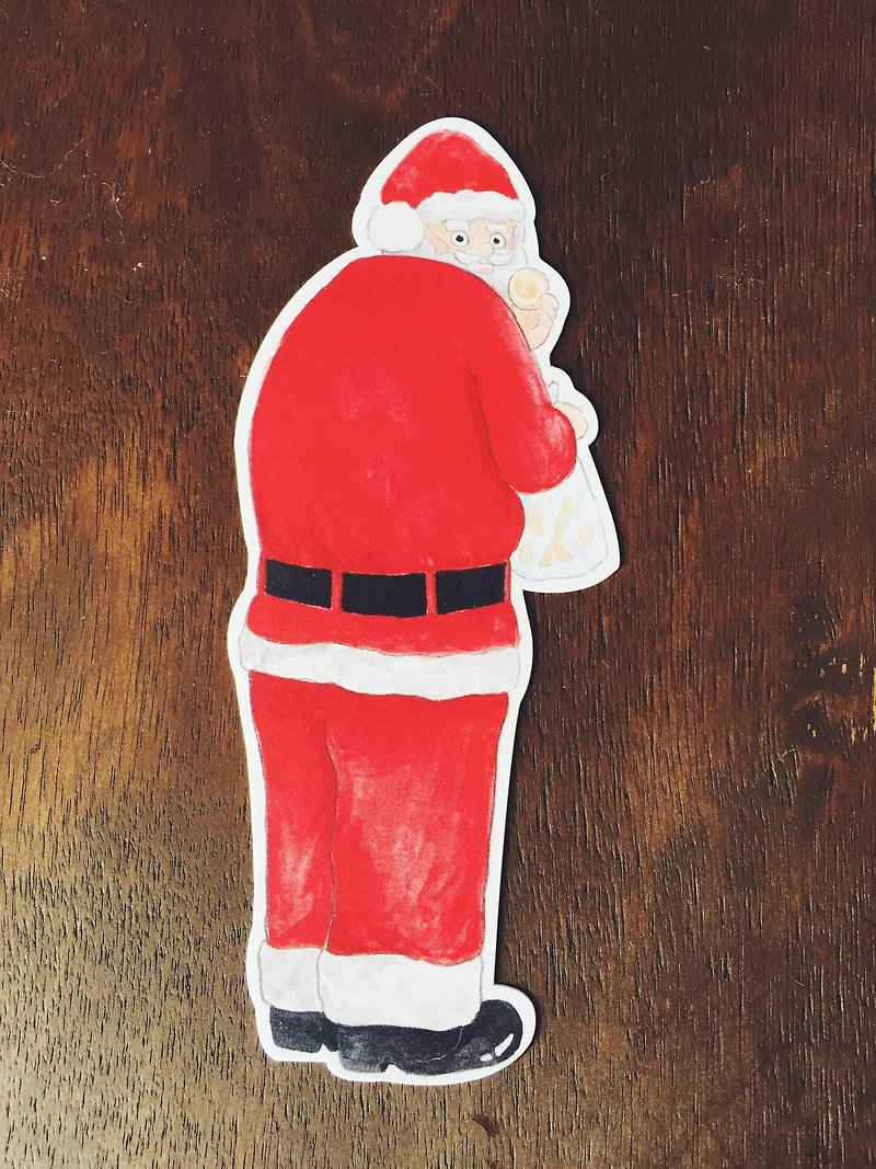 "偷食聖誕老人" 聖誕卡 - 心意卡/卡片 - 紙 紅色