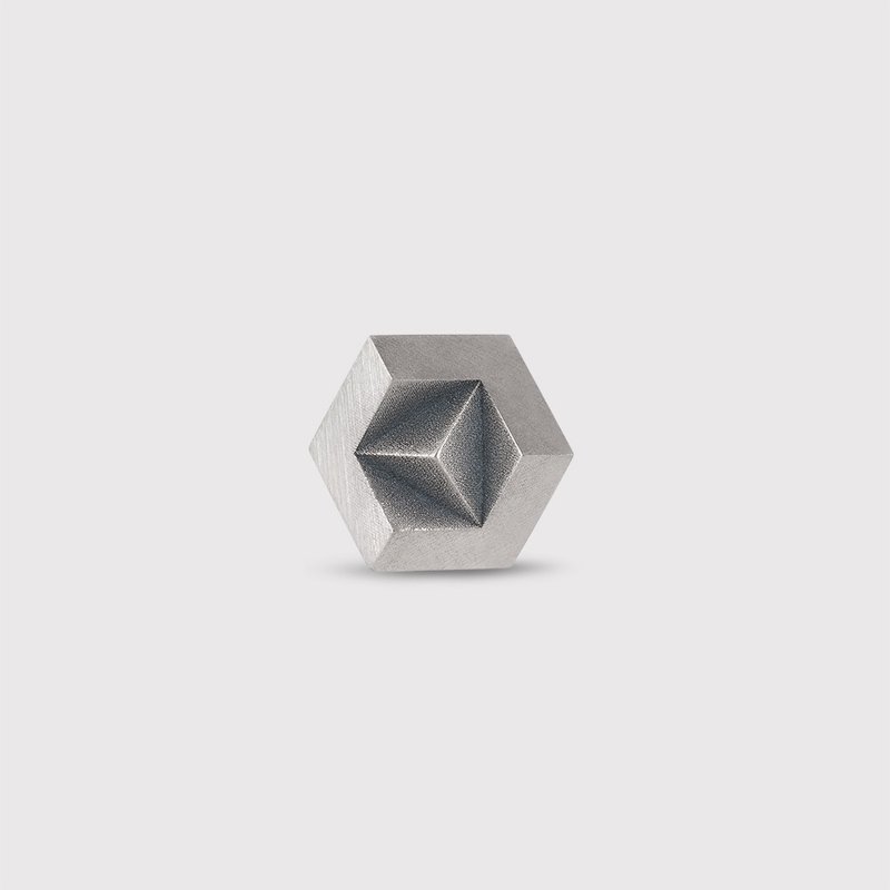 Krakow - 925k Oxidized Sterling Silver Stud Earring - 耳環/耳夾/耳骨夾 - 純銀 