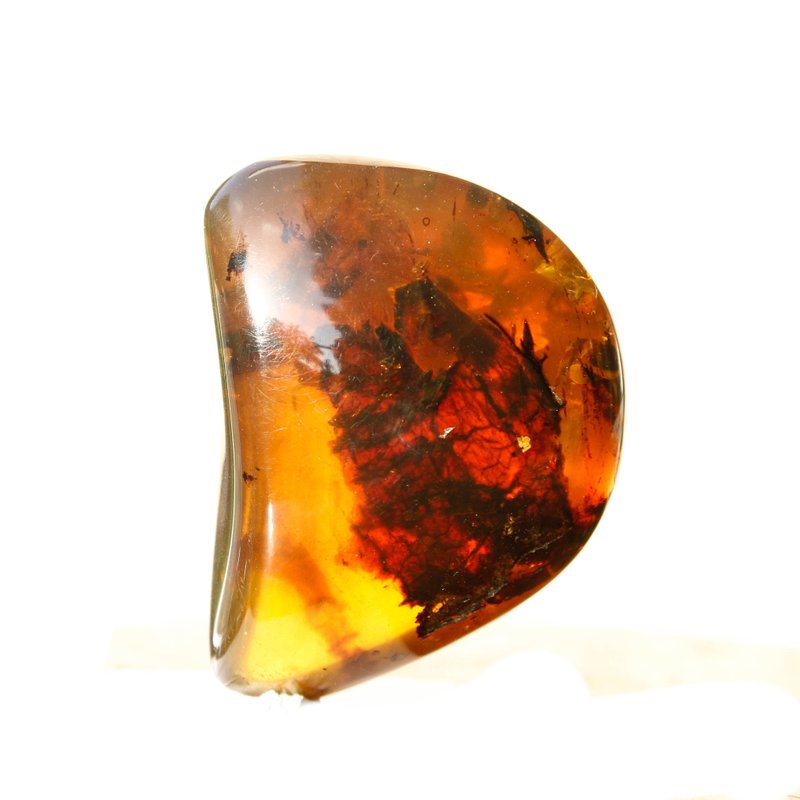 【Series of collectible handicrafts】Hand-grinded Myanmar amber 10 - Items for Display - Gemstone Multicolor