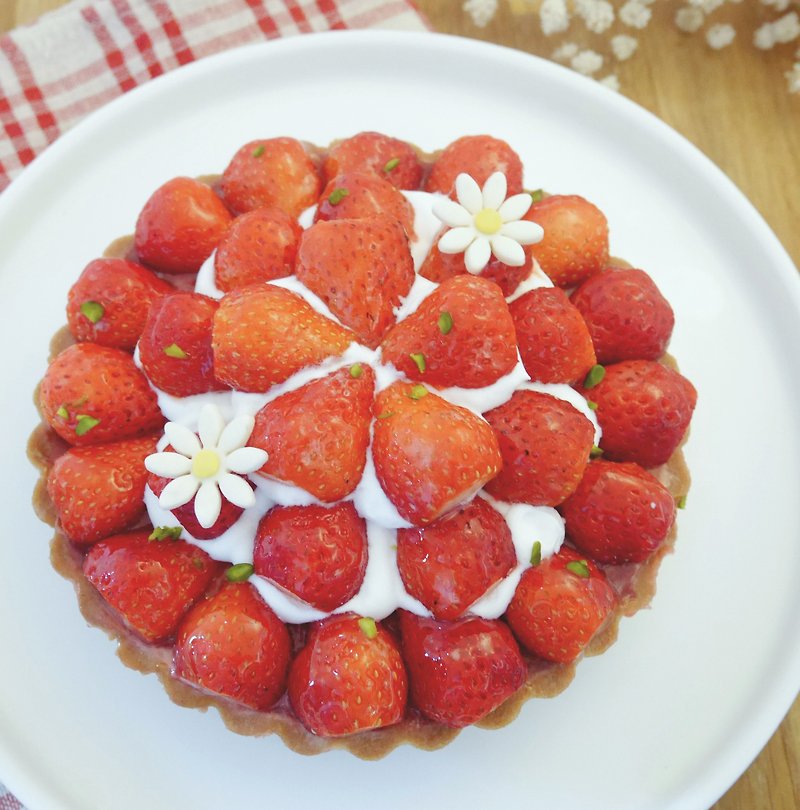 6吋豐香草莓塔 - 鹹派/甜派 - 新鮮食材 紅色