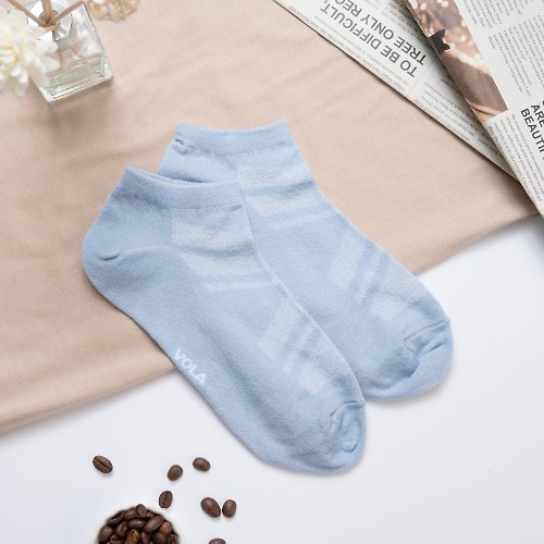 VOLA維菈文創 消臭專家 透氣除臭素色運動襪 台灣製 透氣網 機能襪 除臭襪 藍