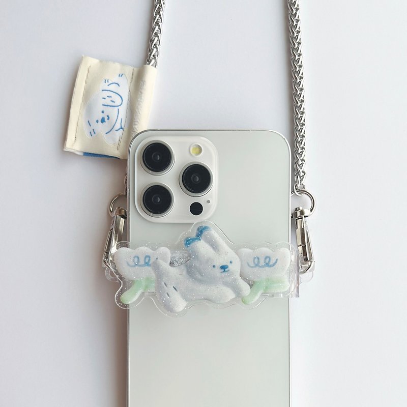 Porcelain Doll Cell Phone Back Clip | Garden Bunny - Other - Acrylic White