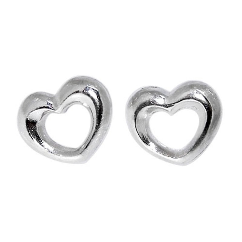 Faculty Department-Hollow Heart Close to Ear - Earrings & Clip-ons - Other Metals 
