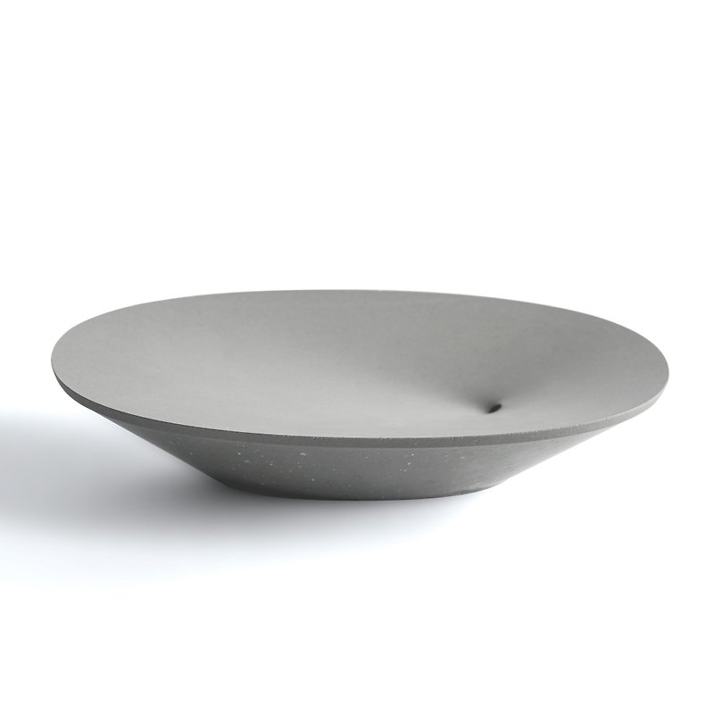 Superellipse incense holder - concrete grey - Pottery & Ceramics - Cement Gray