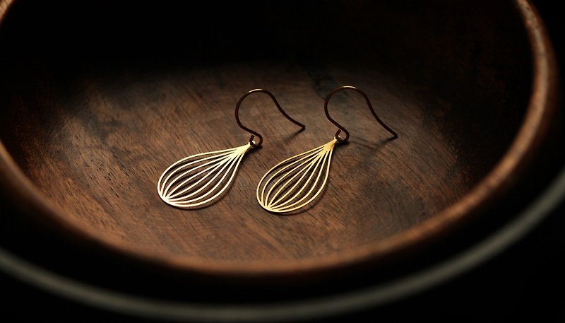 Gold Earrings Seed Earrings (Gold) - ต่างหู - โลหะ สีทอง