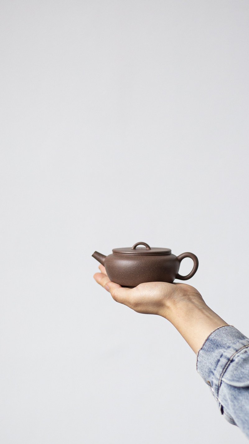 送禮紫砂壺茶壺大彬诗意 慕古款 150cc 轻胚 器型正宗 慕古 大彬 - 茶壺/茶杯/茶具 - 陶 灰色