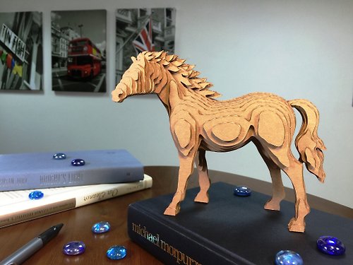 CONTAMO Contamo手作模型DIY材料包 野生動物系列-馬－大