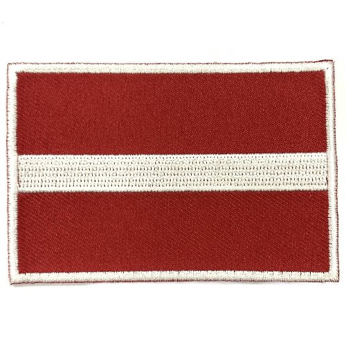A-ONE 拉脫維亞 國旗刺繡貼布 電繡貼 背膠補丁 電繡刺繡布章 貼布 布標