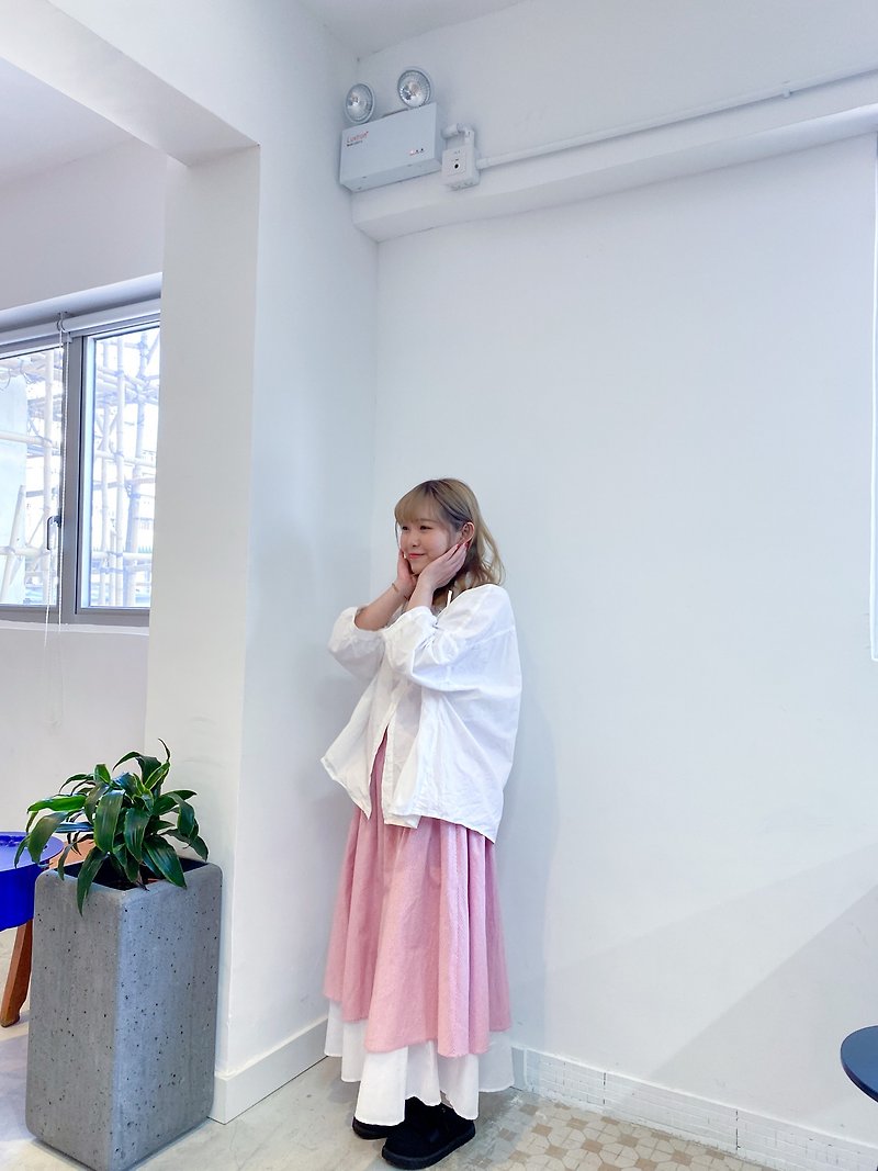 Double layer skirt - 裙子/長裙 - 其他材質 粉紅色