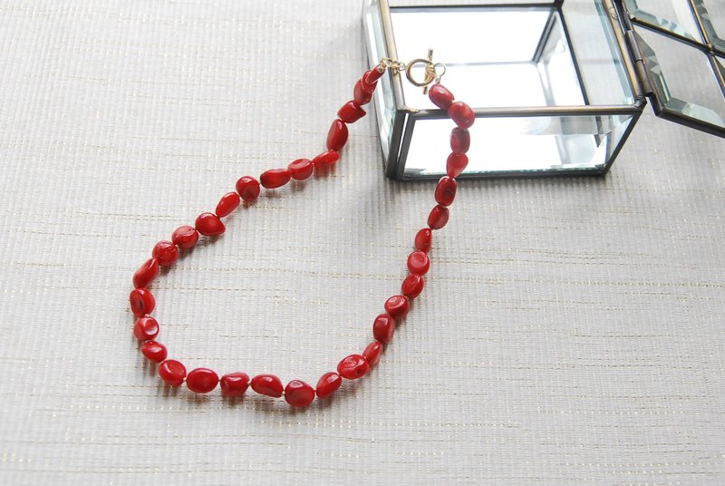 Resale Red Coral Necklace 40cm - Necklaces - Other Materials Red