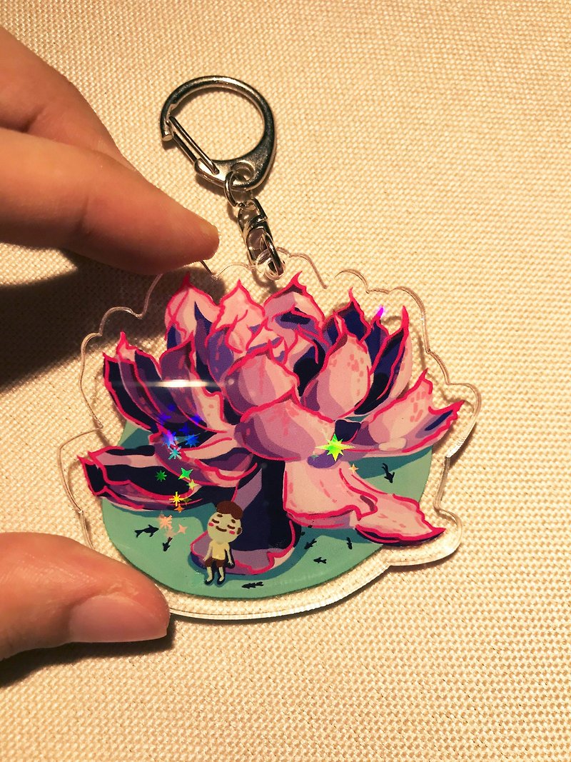 Holographic Succulent | Keychain - Charms - Acrylic 