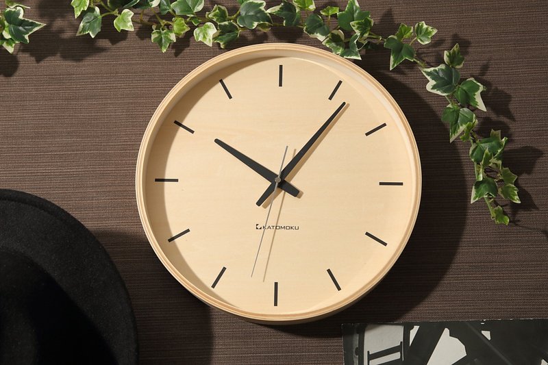 KATOMOKU plywood clock  plywood dial (km-50NA) wall clock  made in japan - Clocks - Wood Khaki