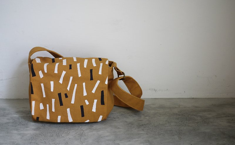 moshimoshi | Small School Bag-Ribbon - Messenger Bags & Sling Bags - Cotton & Hemp Orange