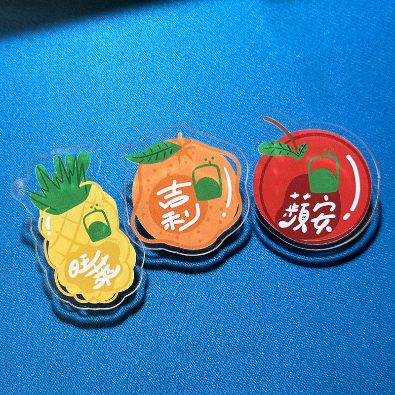 [Acrylic small clips] Ping'an, Wanglai, Juli, note paper clips - อื่นๆ - อะคริลิค หลากหลายสี