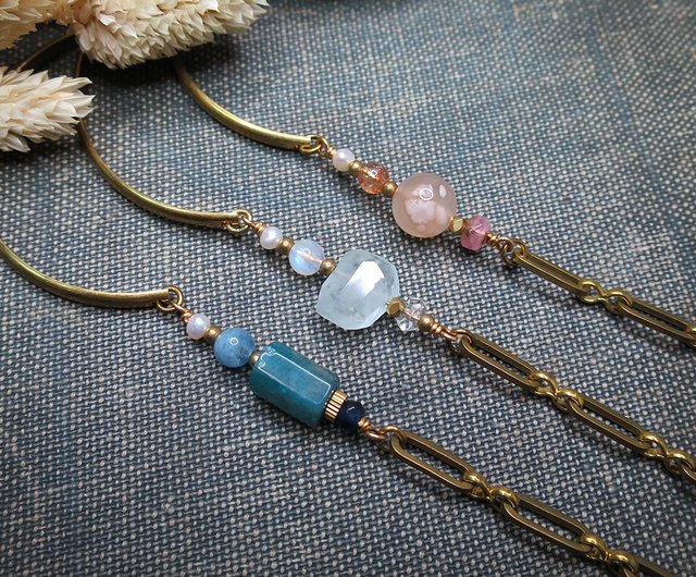 VIIART.浅いプール。パール ムーンライト アクアマリン