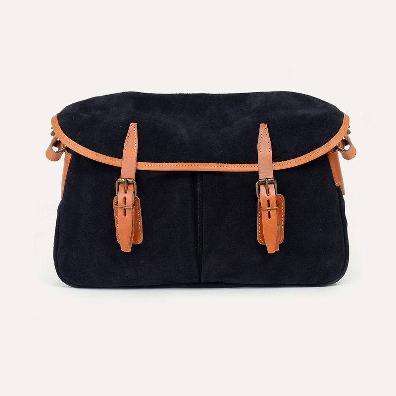 Bleu de Chauffe-Musette S Fisherman Shoulder Bag_Zhou Blue - Messenger Bags & Sling Bags - Genuine Leather 