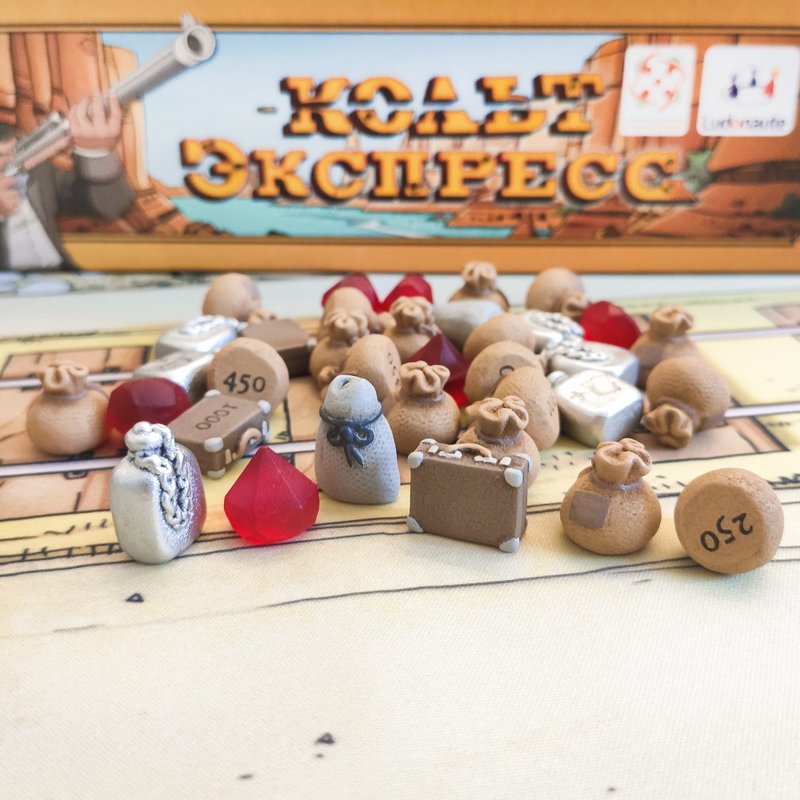 Deluxe Tokens Bundles compatible with Colt Express board game (full set) - Board Games & Toys - Other Materials 