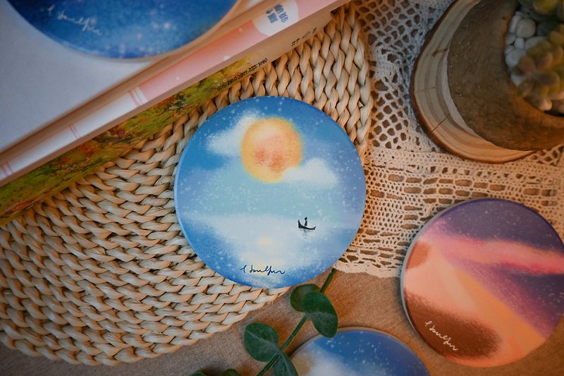 【Landscape Series 2 on the table】Ceramic absorbent coasters-Home Decoration|Office Small Things|Gifts - Coasters - Pottery Multicolor