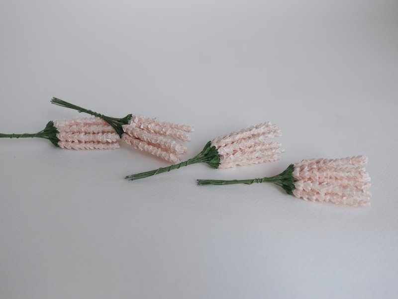 Paper flower, 50 pieces, DIY supplies 0.5x5 cm. lavenders, pale pink color - 其他 - 紙 粉紅色