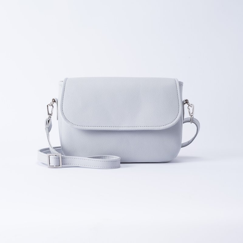 Rounded side backpack Light Gray / light gray - Messenger Bags & Sling Bags - Faux Leather Gray